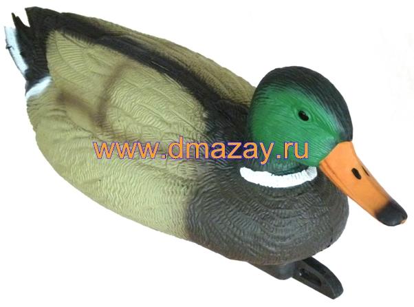 Чучело подсадное кряква селезень плавающее килевое пластиковое PRC 7416